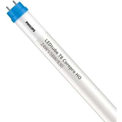 Afbeelding van Philips LED Buis T8 CorePro (EM/Mains) High Output 24W 2500lm 830 Warm Wit 150cm Vervangt 58W