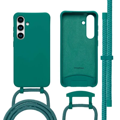 Afbeelding van imoshion Hoesje geschikt voor Samsung Galaxy S25 / S24 Color Backcover met afneembaar koord MagSafe Donkergroen