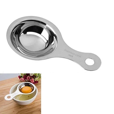 Afbeelding van EQLEF® Premium Roestvrij staal Egg Separator Wit Scheiding Ei Keuken Tool