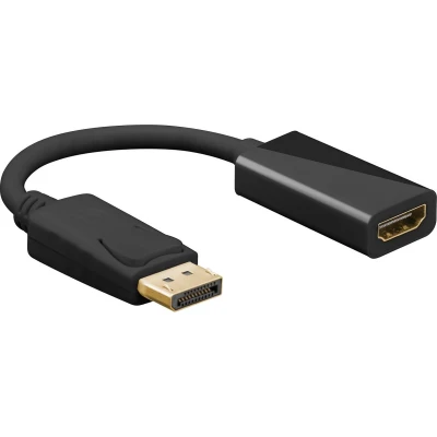 Afbeelding van DisplayPort naar HDMI adapter DP 1.2 / 2.0 (4K 60Hz) zwart 0,10 meter