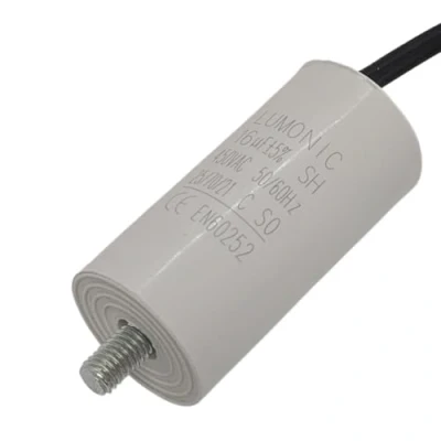 Afbeelding van Lumonic Startcondensator met Kabel 25cm I 16µF 450V 34x70mm 16uF Motorcondensator kunststof behuizing Bedrijfscondensator voor pompen, g
