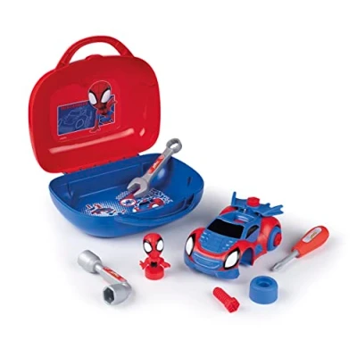 Afbeelding van Smoby Spidey DIY gereedschapskoffer voor kinderen 13 accessoires Vanaf 3 jaar