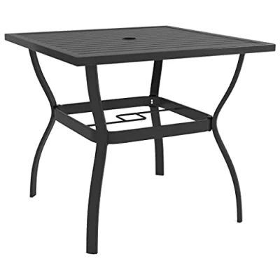 Afbeelding van Tuintafel 81,5x81,5x72 cm staal antraciet