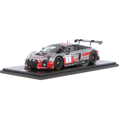 Afbeelding van De 1:43 Diecast modelauto van Audi R8 LMS Sport Team WRT #1 24H Spa 2017.De rijders waren A. Garcia / N. Muller en R. Rast Dit schaalmodel is beperkt met 300pc. fabrikant Spark.