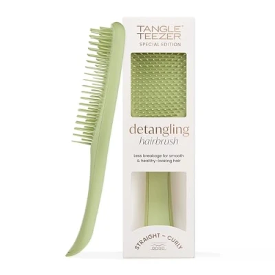 Afbeelding van Tangle Teezer Ultimate Detangler haarborstel, voor nat en droog haar, ontwarrende borstel alle haartypes, tweelaagse tanden verminderen breuk elimineren knopen, olijfgroen, matte finish