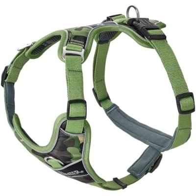 Afbeelding van HUNTER Servies DIVO Camouflage, kleur: groen, ergonomisch gevormd, 5 voudig verstelbaar, met aluminium gespen, ademend gevoerd, 3M Scotchlite reflecterend, maat: M