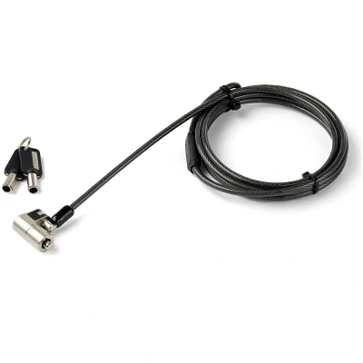 Afbeelding van StarTech.com LTULOCKKEY kabelslot Zwart, Roestvrijstaal 2 m