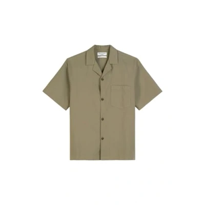 Afbeelding van Marc O&#039;Polo Denim Kurzarm Regular MIT Feiner Struktur Overhemd, Heren, Maat: Small, Dusky green