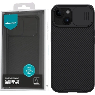 Afbeelding van Nillkin CamShield Pro Magnetisch Hoesje voor iPhone 15 Plus met Camerabeschermer Zwart
