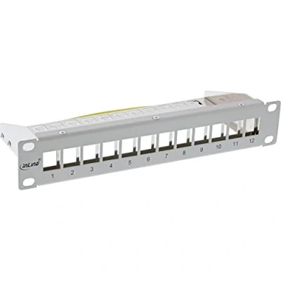 Afbeelding van InLine® Blanco patchpaneel 19&quot;(48.26cm), Cat.6A, 24 poorts, 1U, zwart