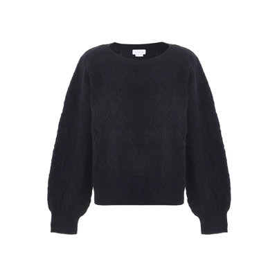 Afbeelding van Blonda Dames Casual Trui met Ronde Hals en Cut Out Zwart Maat XS/S, zwart, XS
