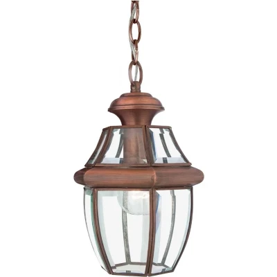 Afbeelding van Quoizel LED Buiten Pendelarmatuur Newbury 1X E27 Max 60W Dimbaar Lacquered Aged Copper