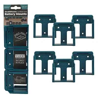Afbeelding van StealthMounts BM MK18 BLU 6 Accuhouder voor Makita 18V LXT Blauw pack