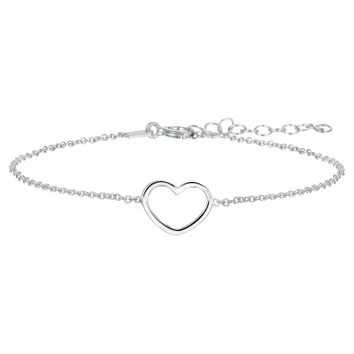 Afbeelding van Armband Hart 1,3 Mm 16 + 3 Cm Zilver Gerhodineerd