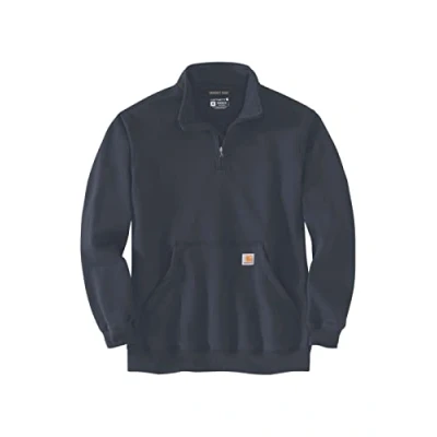 Afbeelding van Carhartt Heren Loose Fit Midweight Quarter Zip Mock Neck Sweatshirt, new navy, XXL