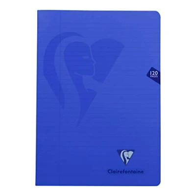 Afbeelding van Clairefontaine 303525C Set van 10 Mimesys Geniet Schrift A4 21x29,7 cm 120 Gelijnd pagina&#039;s met marge 90 g wit papier Transparant Polypropyleen kaft in willekeurige kleuren