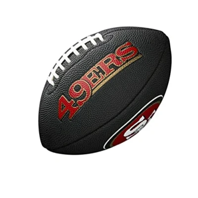 Afbeelding van Wilson MINI NFL TEAM SOFT TOUCH FB BL SF American Football voor jongeren, uniseks, ZWART,