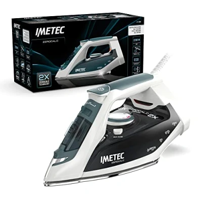 Afbeelding van Imetec ZeroCalc Z1 2500 Droog &amp; stoomstrijkijzer Roestvrijstalen zoolplaat 2200 W Blauwgroen, Wit