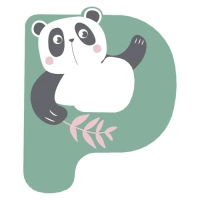 Afbeelding van Small Foot Houten Dieren Kinderletter P
