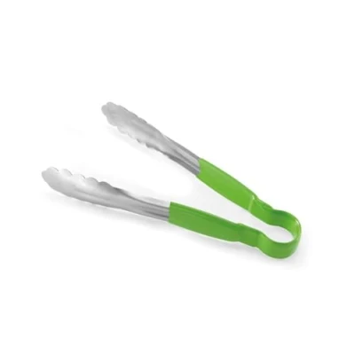Afbeelding van HENDI Serveertang HACCP, handvat volgens HACCP norm, keukentang, voedseltang, grilltang, kooktang, saladetang, (L)250mm, roestvast staal, groen