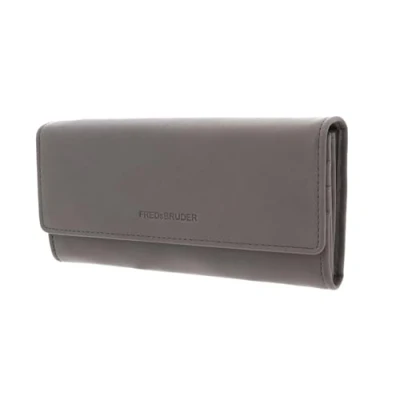 Afbeelding van FREDsBRUDER Leren Portemonnee Treasure Flap Wallet Grey Grijs