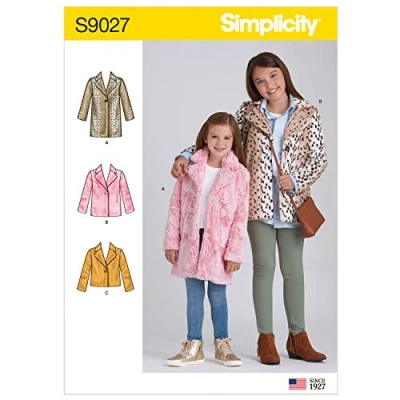 Afbeelding van Simplicity US9027HH snijpatroon voor kinder/meisjesjas, verschillende maten