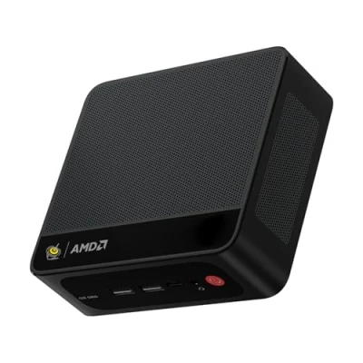 Afbeelding van Beelink Mini PC SER5 MAX computer met AMD Ryzen 7 6800U (8C/16T, tot 4,7 GHz), Radeon Graphic, 32G (16G*2) LPDDR5, 500G M.2 PCIe 4.0 SSD, ondersteuning BT 5.2/WiFi 6/1000 Mbps LAN/HDMI/DP