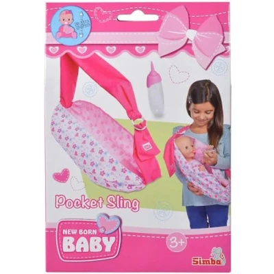 Afbeelding van Simba 105560002 New Born Baby verstelbare draaglussen met tas en flesje voor poppen van 38 43 cm, kinderen vanaf 3 jaar