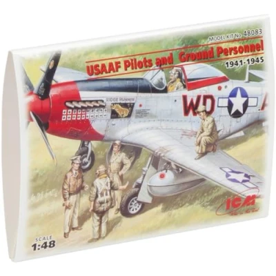 Afbeelding van ICM Modellen ICM48083 (1:48 USAAF Piloten &amp; Grondpersoneel (1941 1945), Veelkleurig, S