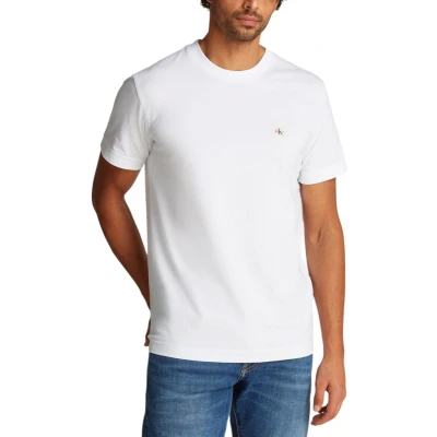 Afbeelding van Calvin Klein Jeans Label Regular TEE Tshirt basic, Heren, Maat: Small, Bright white