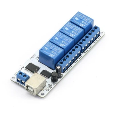 Afbeelding van SainSmart USB 4 kanaals relais automatisering 5V