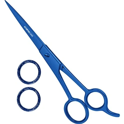 Afbeelding van Utopia Care Kappersschaar 6,5&quot; Scherpe Roestvrij Staal Haarknipschaar En Kapperssalon Schaar Voor Professioneel Kappers, Mannen, Vrouwen, Kinderen Volwassenen (Blauw)