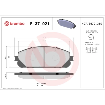 Afbeelding van Brembo Remblokset P 37 021