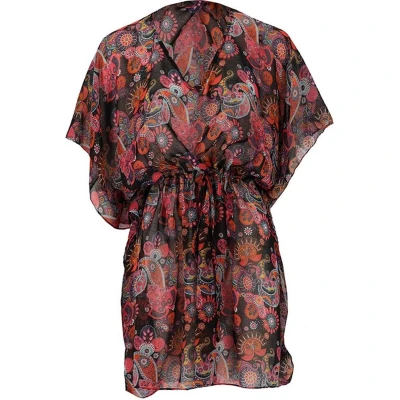 Afbeelding van Overtop Dames Beach Zomerjurkje Multi Black