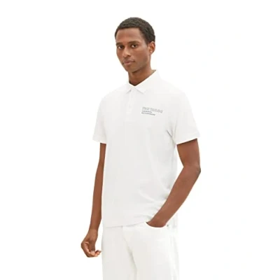 Afbeelding van TOM TAILOR 1036414 Poloshirt voor heren, 10332 Off White, L, L