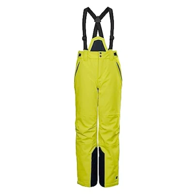 Afbeelding van killtec KSW 79 BYS SKI PNTS, functionele broek voor jongens, skibroek met afritsbare slabbetje, sneeuwvanger en randbescherming, limoen,