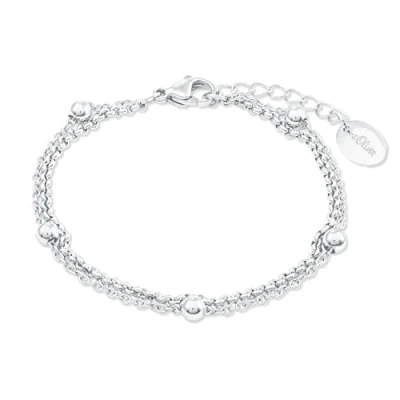 Afbeelding van s.Oliver damesarmband van roestvrij staal, met glas, 16+4 cm, goud, infinity, geleverd in een sieradendoosje, 2022713