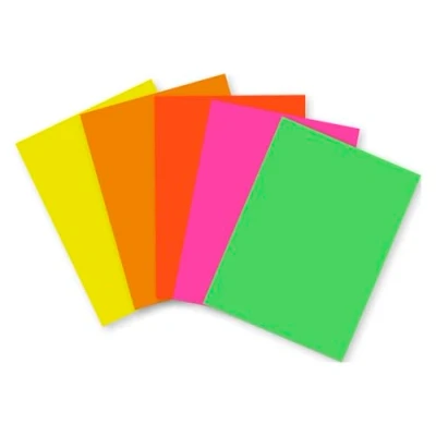 Afbeelding van Clairefontaine Ref 93921C Maildor fluorescerende Poster Papier (Pack van 100 Vellen) A4 in grootte, 90gsm papier, heldere kleuren diverse