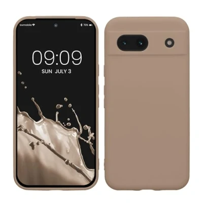 Afbeelding van kwmobile telefoonhoesje geschikt voor Google Pixel 8a Hoesje smartphone Precisie camera uitsnede In crème