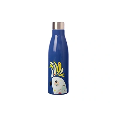 Afbeelding van Maxwell &amp; Williams Pete Cromer Isolerende Waterfles met Kaketoe, BPA vrij Roestvrijstalen Thermosfles, 500 Milliliter