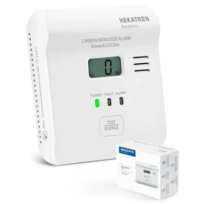 Afbeelding van Hekatron KonexXt CO One Koolmonoxidemelder, 10 jaar levensduur, melder met display en testalarmknop