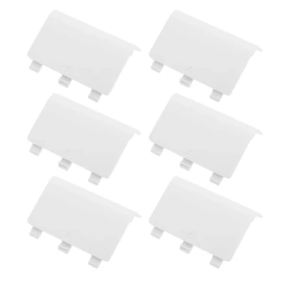 Afbeelding van LT Easiyl 6 stks Batterij Deur Cover Pack Back Shell Deksel Compatibel met XBox One Draadloze Controller Vervanging Plastic Wit