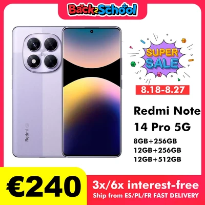 Afbeelding van Smartphone Xiaomi Redmi Note 14 Pro Octa Core 8 GB RAM 256 Paars