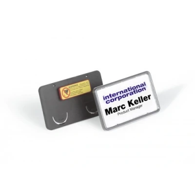 Afbeelding van Durable Badge met magneet grijs