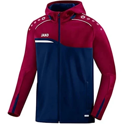 Afbeelding van JAKO herenjack met capuchon Competition 2.0, marine/donkerrood, 164