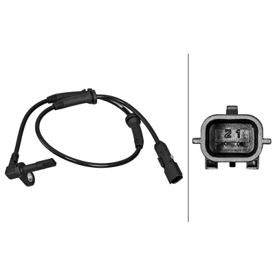 Afbeelding van HELLA 6PU 358 217 091 ABS Sensor Geluidsensor 2 polig 598mm