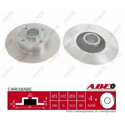 Afbeelding van ABE Remschijven C4R018ABE