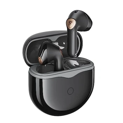 Afbeelding van SoundPEATS Air4 Lite Hi Res Draadloze Oortjes Bluetooth 5.3 met LDAC codec, semi in ear Earbuds 6 AI Ruisonderdrukkende Microfoons voor Oproepen, 30 Uur Batterijduur, Multipoint Verbinding Zwart