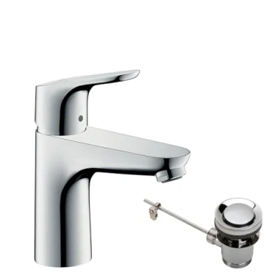 Afbeelding van Hansgrohe Focus 1 grps wastafelmengkraan 100 CoolStart met waste