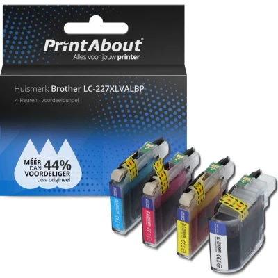 Afbeelding van Huismerk Brother LC 227XLVALBP Inktcartridge 4 kleuren Voordeelbundel Hoge capaciteit